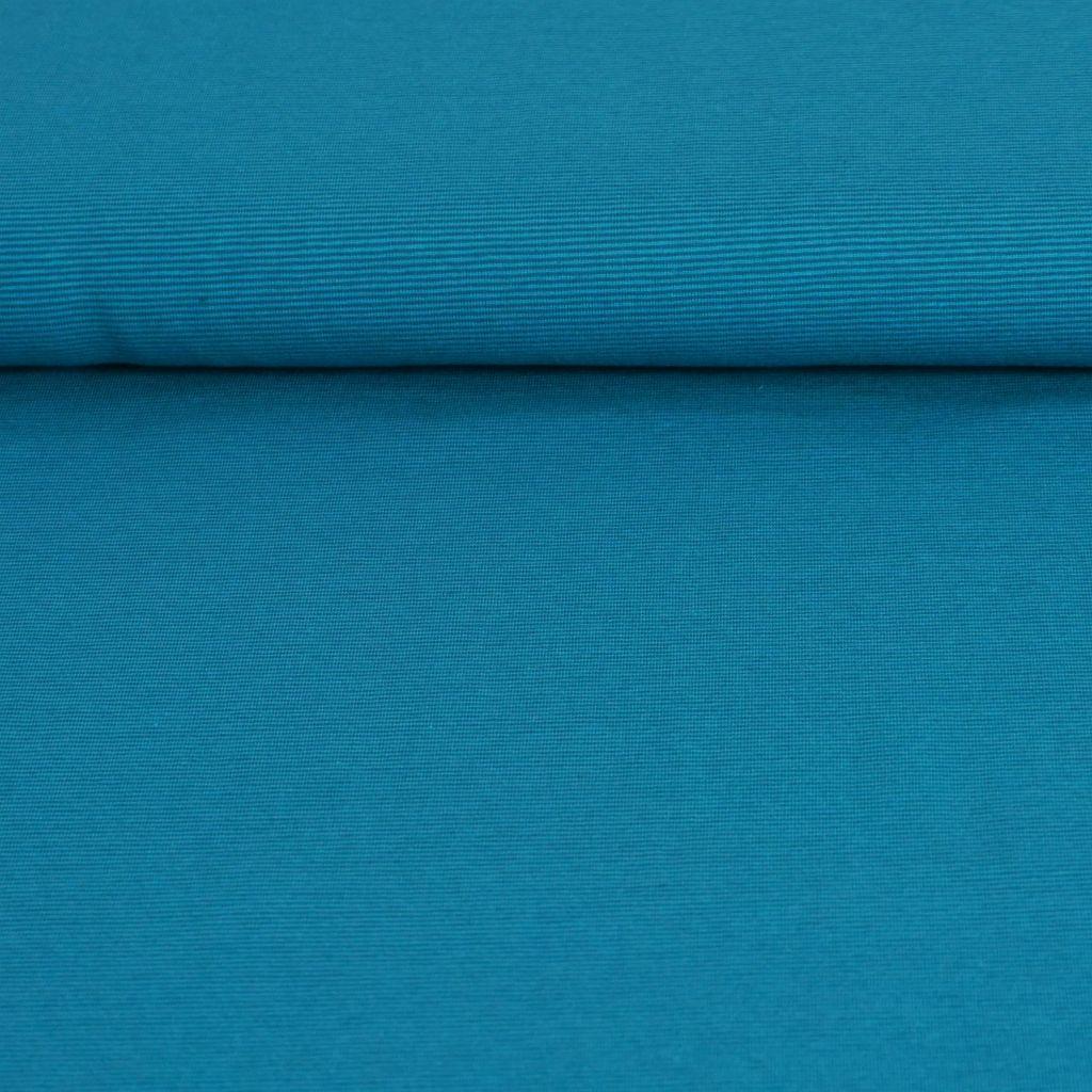 Baumwolljersey Feinringel 1mm türkis